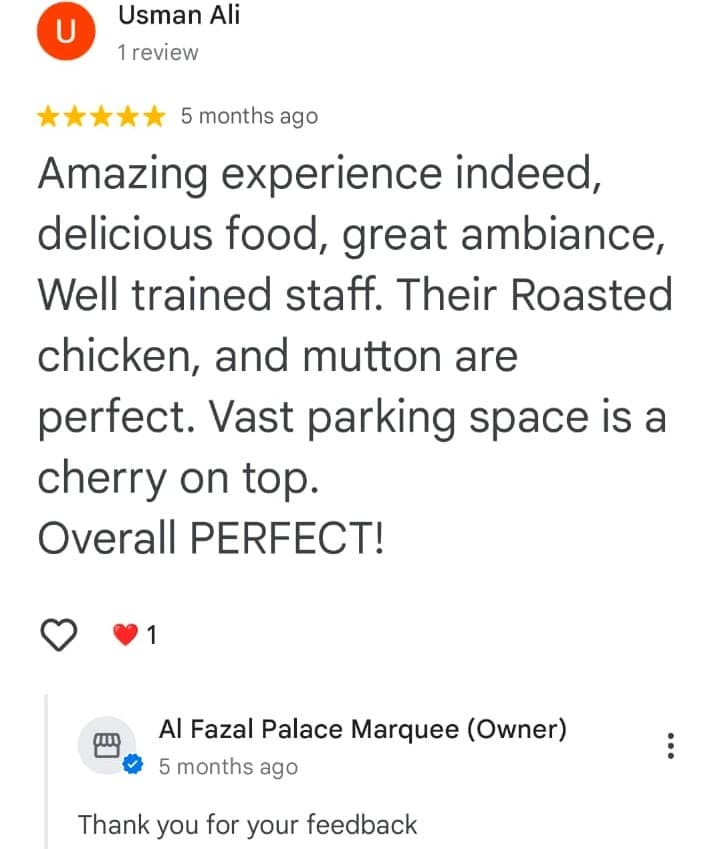 Review by Usman Ali - 5 stars